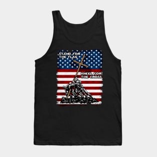 Stand For The Flag Kneel For The Cross Tank Top